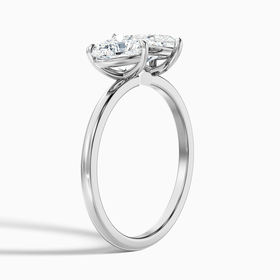 Jarred  Toi Et Moi Engagement Ring With Heart and Pear Two Stone Lab Grown Diamond