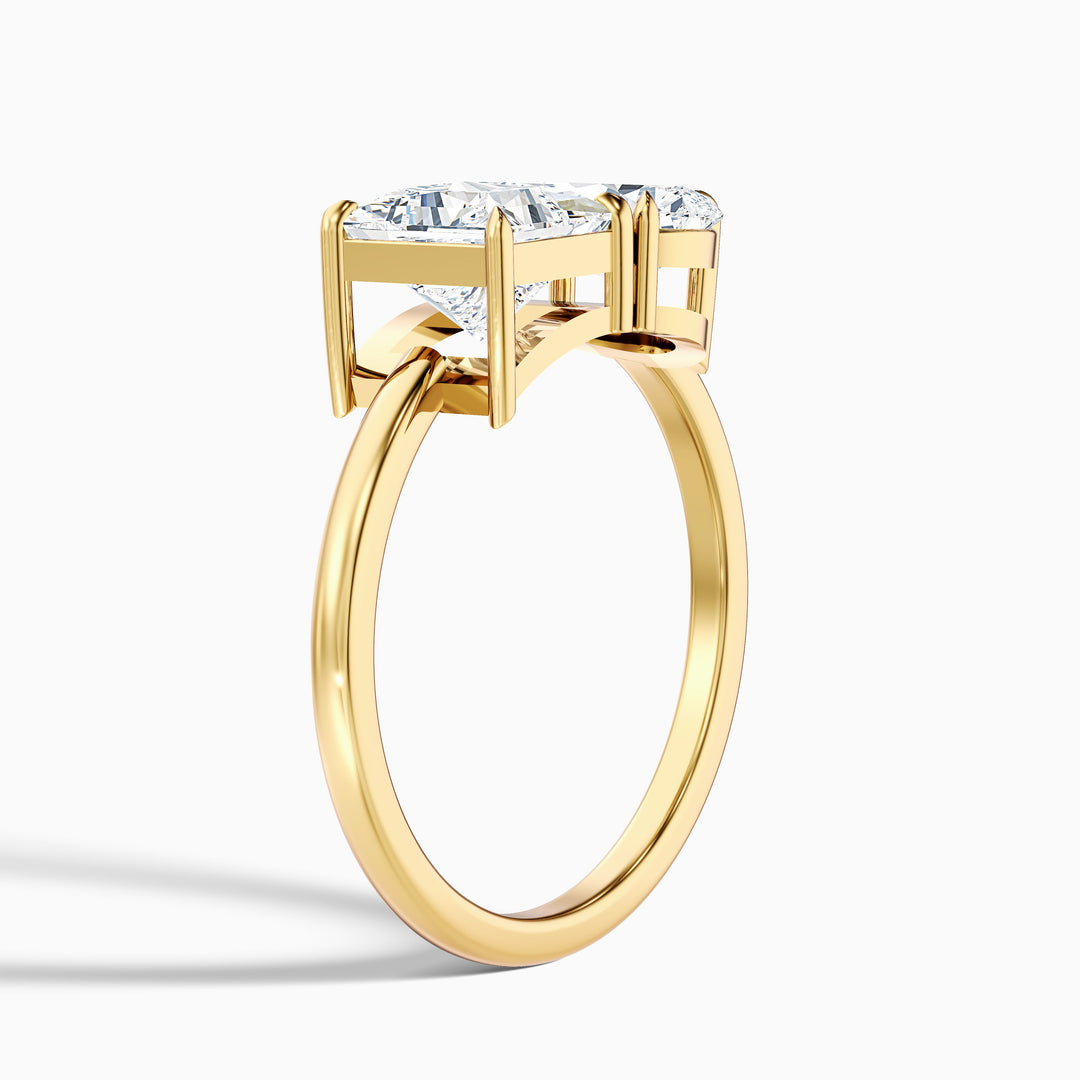 Fiara Toi Et Moi Engagement Ring Princess and Pear Two Stone Lab Grown Diamond