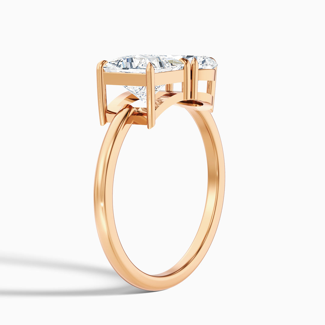 Fiara Toi Et Moi Engagement Ring Princess and Pear Two Stone Lab Grown Diamond