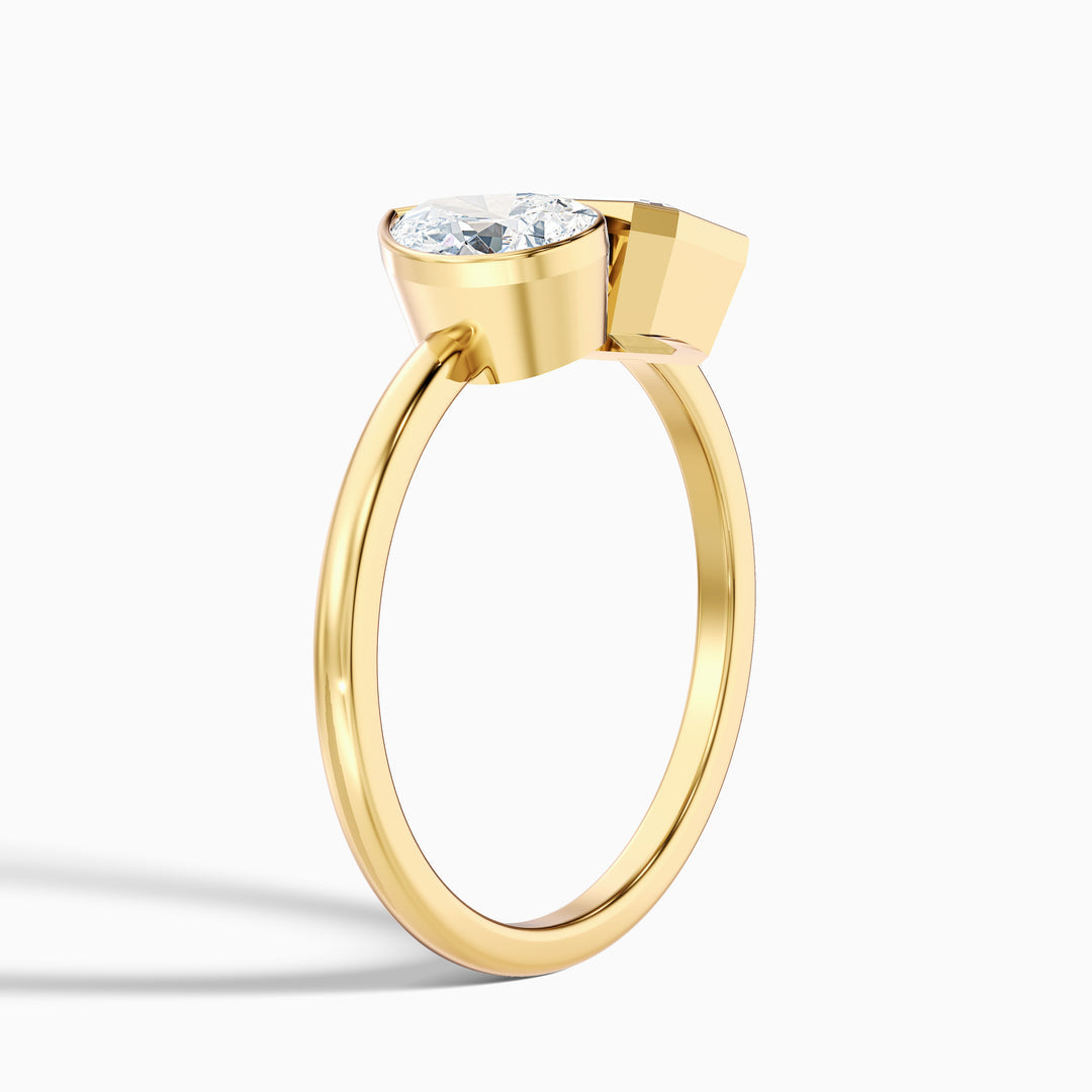 Serra Toi Et Moi Engagement Ring With Pear and Emerald Two Stone Lab Grown Diamond