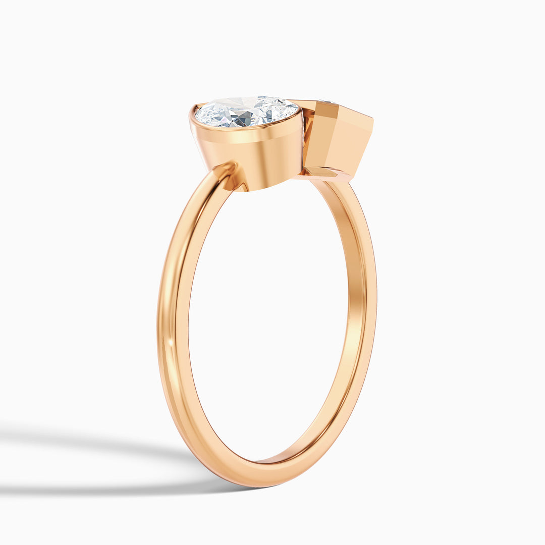 Serra Toi Et Moi Engagement Ring With Pear and Emerald Two Stone Lab Grown Diamond