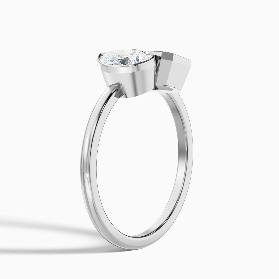 Serra Toi Et Moi Engagement Ring With Pear and Emerald Two Stone Lab Grown Diamond
