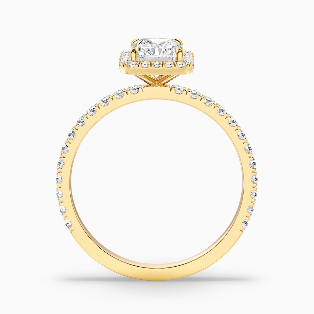 Nari Radiant Cut Halo Pave Set Lab Grown Diamond Ring
