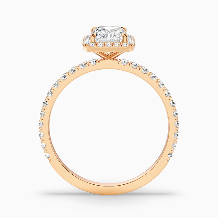 Nari Radiant Cut Halo Pave Set Lab Grown Diamond Ring