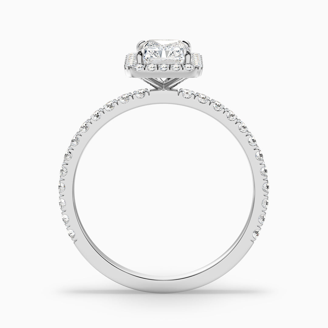 Nari Radiant Cut Halo Pave Set Lab Grown Diamond Ring