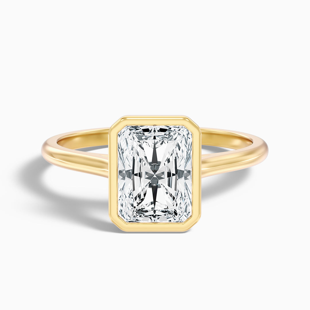 Nina Radiant Cut Bezel Set Lab Grown Diamond Ring