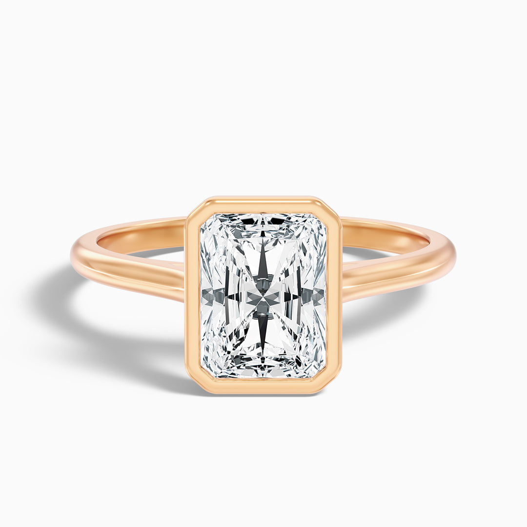 Nina Radiant Cut Bezel Set Lab Grown Diamond Ring