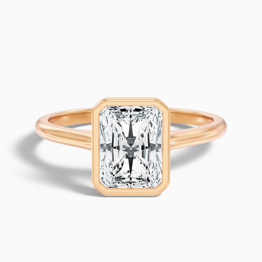 Nina Radiant Cut Bezel Set Lab Grown Diamond Ring
