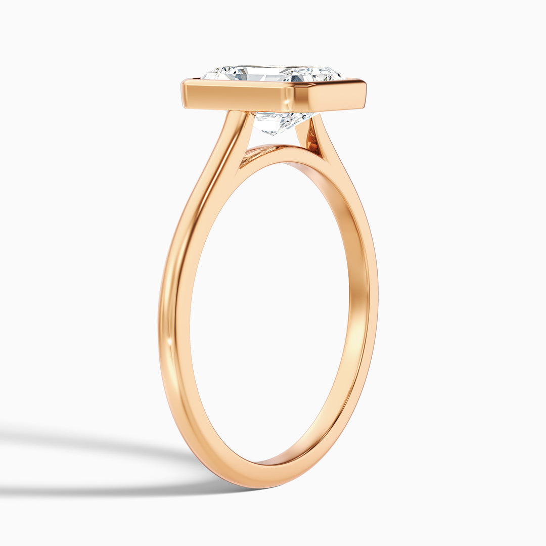 Nina Radiant Cut Bezel Set Lab Grown Diamond Ring