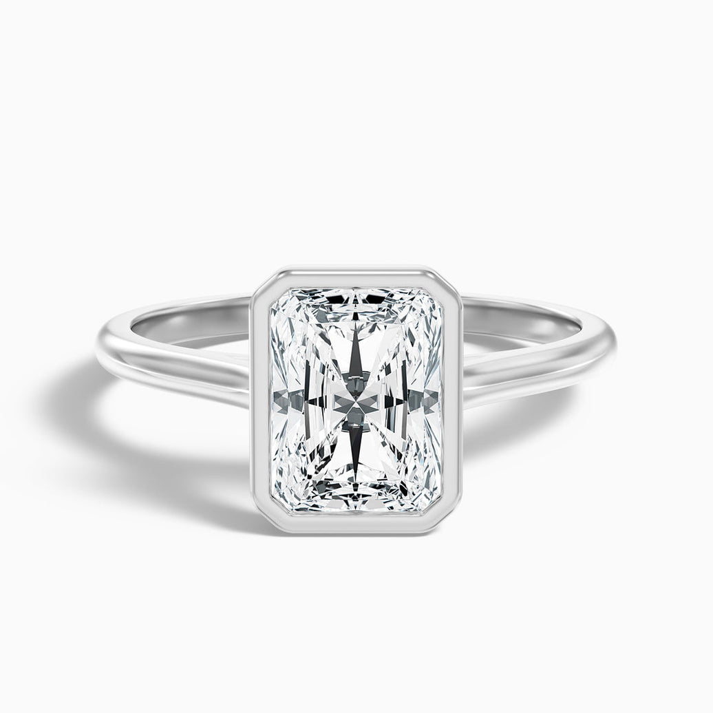 Nina Radiant Cut Bezel Set Lab Grown Diamond Ring