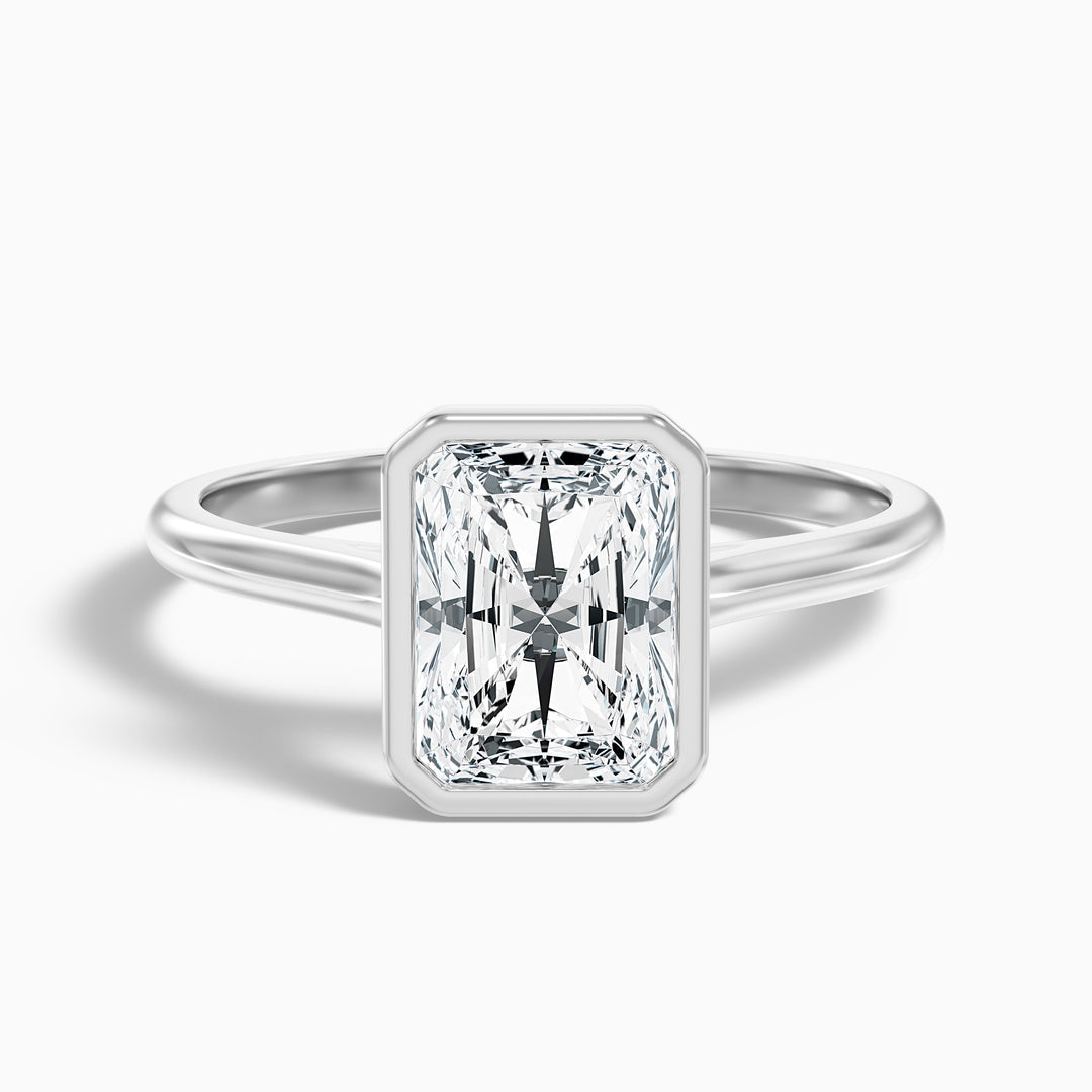 Nina Radiant Cut Bezel Set Lab Grown Diamond Ring