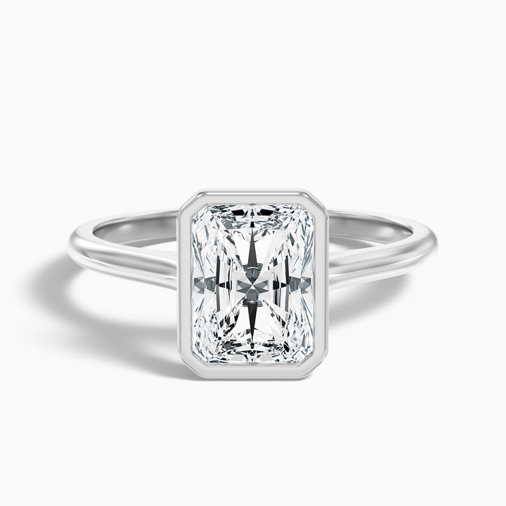 Nina Radiant Cut Bezel Set Lab Grown Diamond Ring