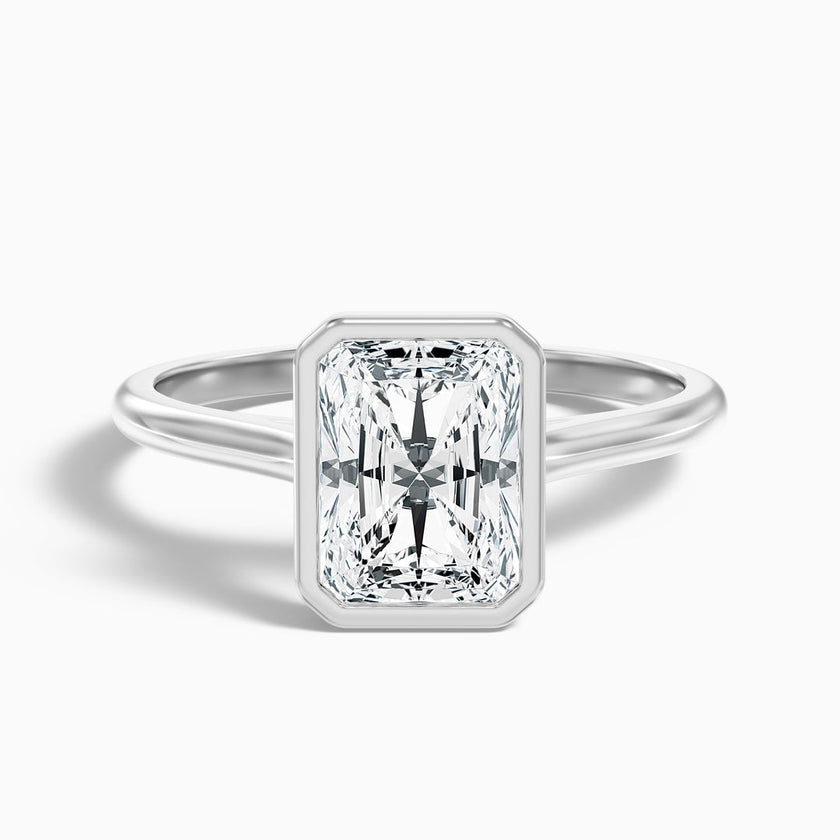 Nina Radiant Cut Bezel Set Lab Grown Diamond Ring