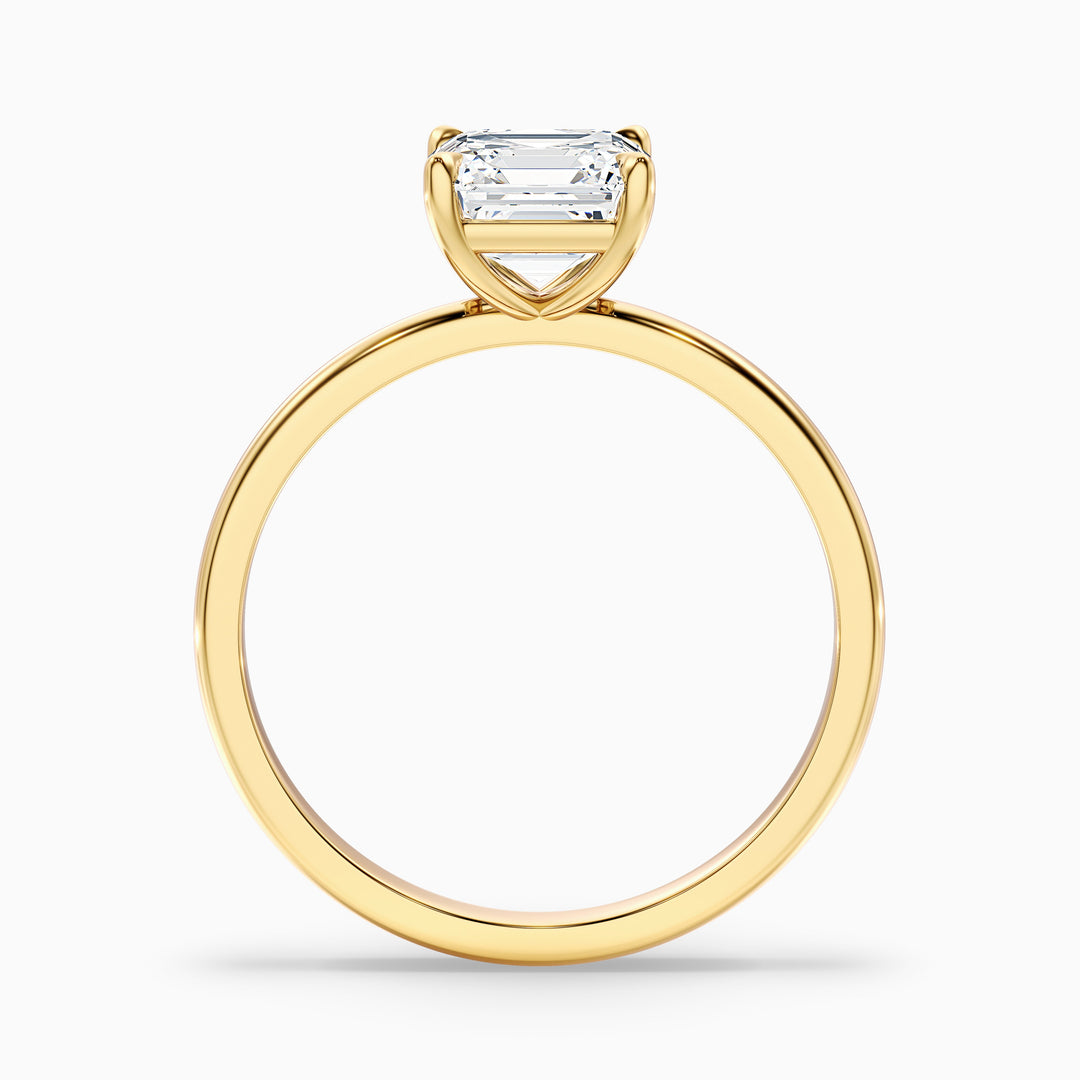 Amari Asscher Cut Solitaire Lab Grown Diamond Engagement Ring