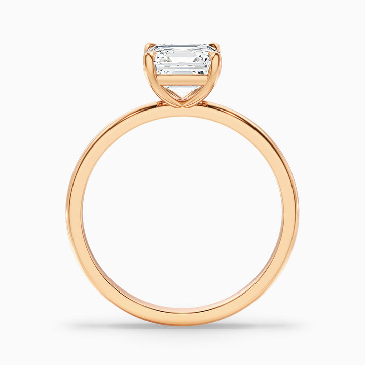 Amari Asscher Cut Solitaire Lab Grown Diamond Engagement Ring