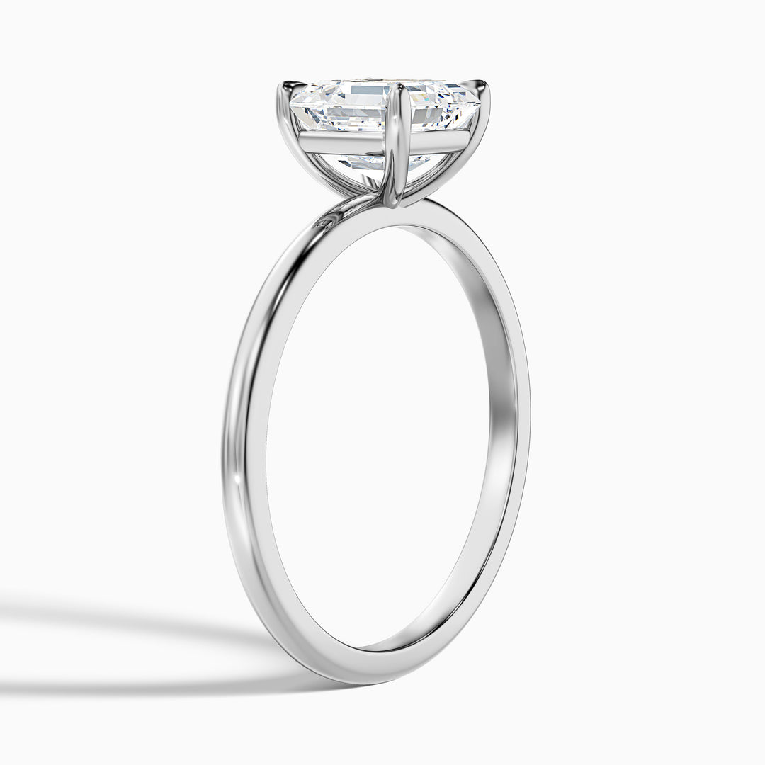 Amari Asscher Cut Solitaire Lab Grown Diamond Engagement Ring