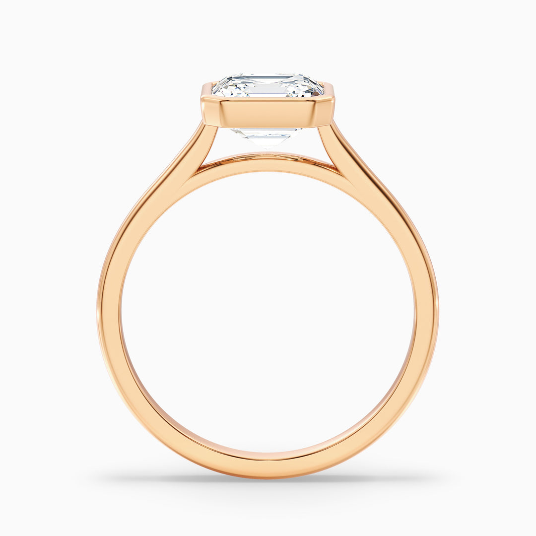 Kaliani Asscher Cut Lab Grown Diamond Bezel Set Engagement Ring