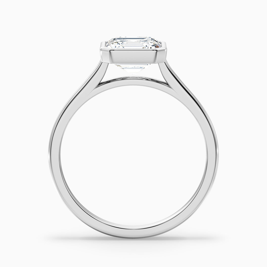 Kaliani Asscher Cut Lab Grown Diamond Bezel Set Engagement Ring