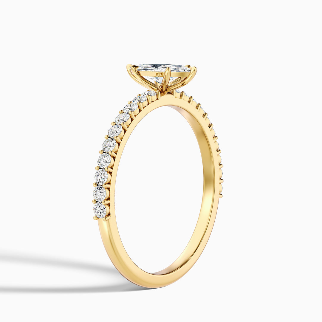 Regent Marquise Side Stone Pave Lab Grown Diamond Ring