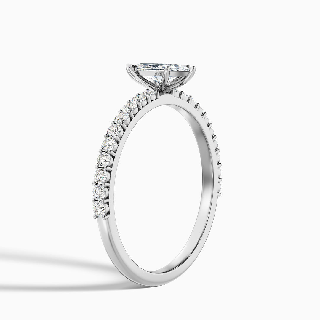 Regent Marquise Side Stone Pave Lab Grown Diamond Ring