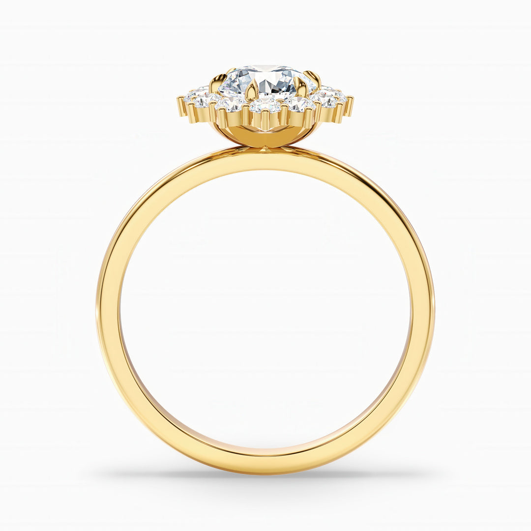 Bernard Round Cut Vintage Inspired Halo Lab Grown Diamond Ring