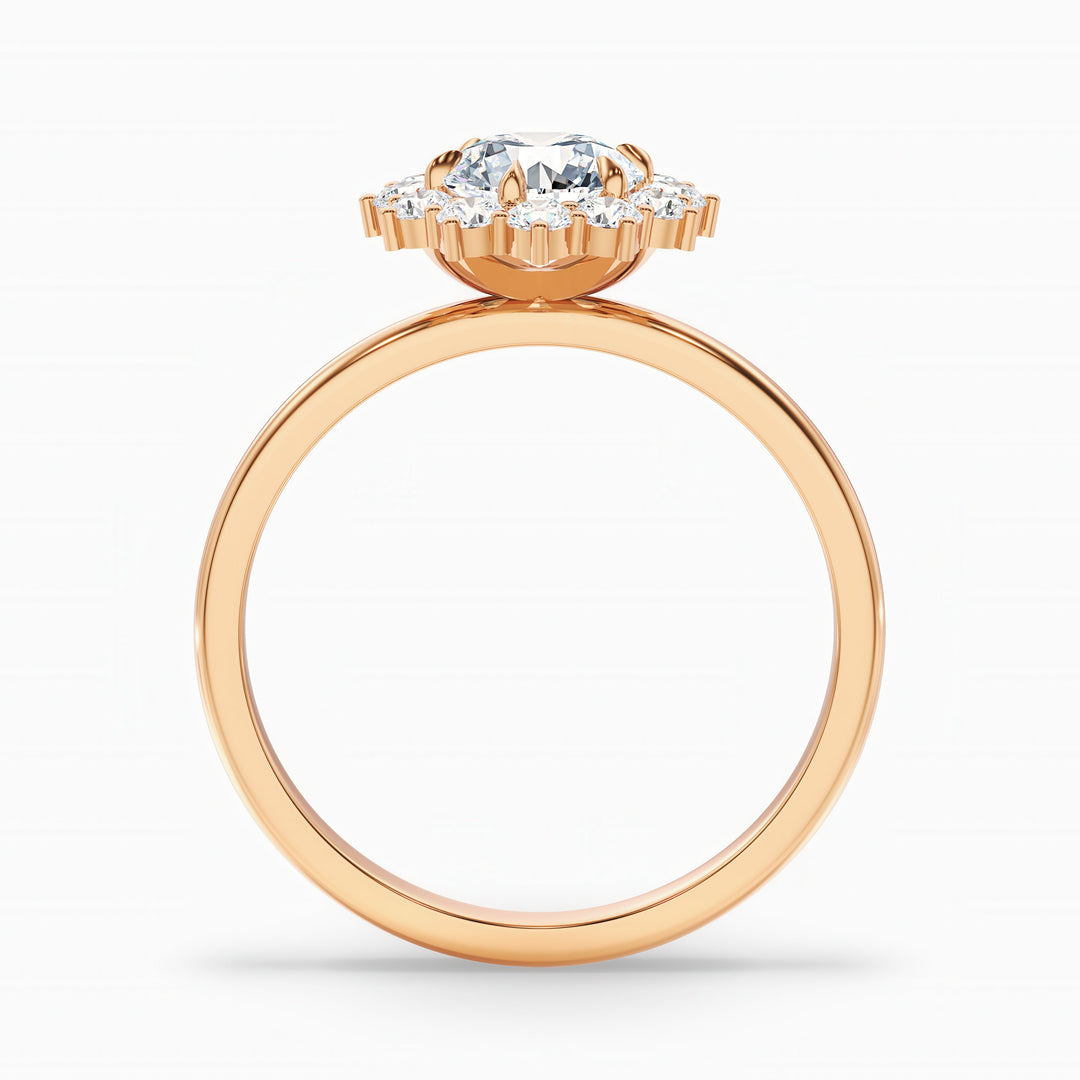 Bernard Round Cut Vintage Inspired Halo Lab Grown Diamond Ring