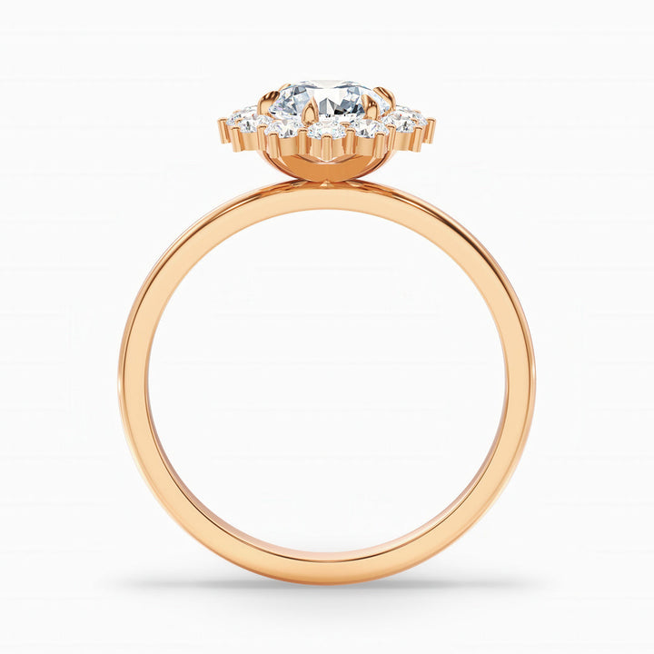 Bernard Round Cut Vintage Inspired Halo Lab Grown Diamond Ring