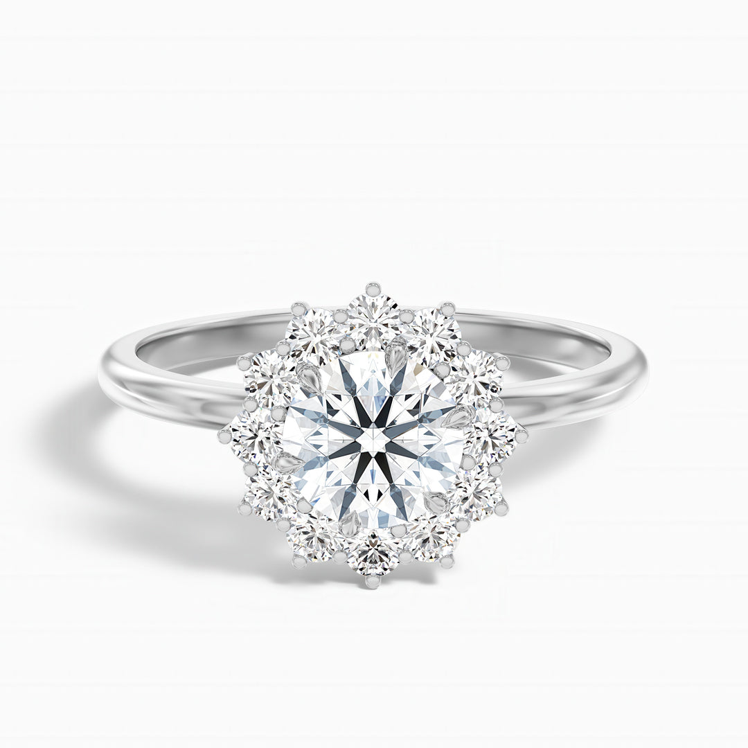 Bernard Round Cut Vintage Inspired Halo Lab Grown Diamond Ring