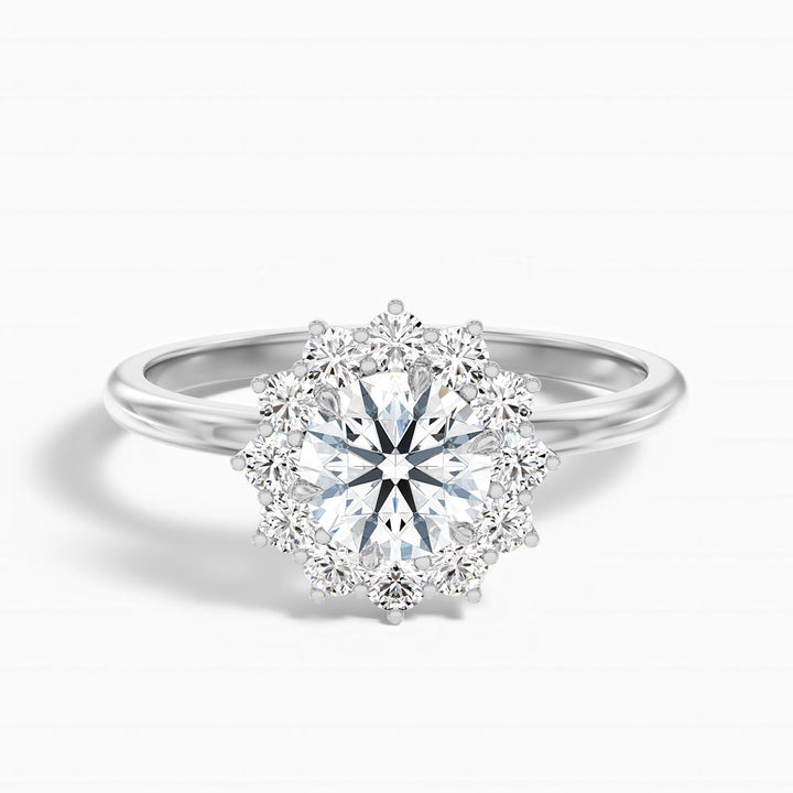 Bernard Round Cut Vintage Inspired Halo Lab Grown Diamond Ring