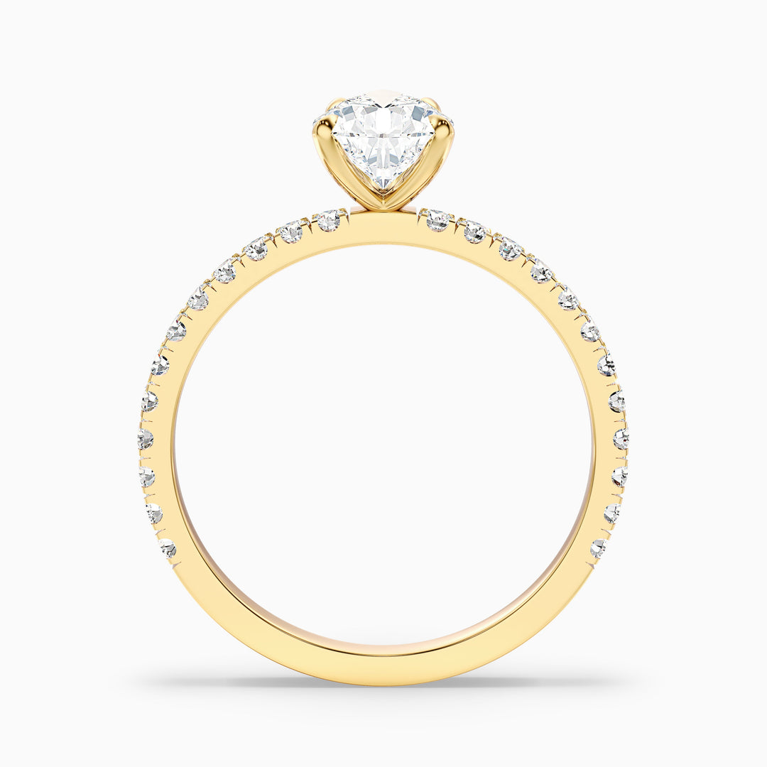 Edward Pear Cut Side Stone Pave Lab Grown Diamond Ring