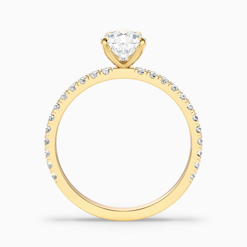 Edward Pear Cut Side Stone Pave Lab Grown Diamond Ring