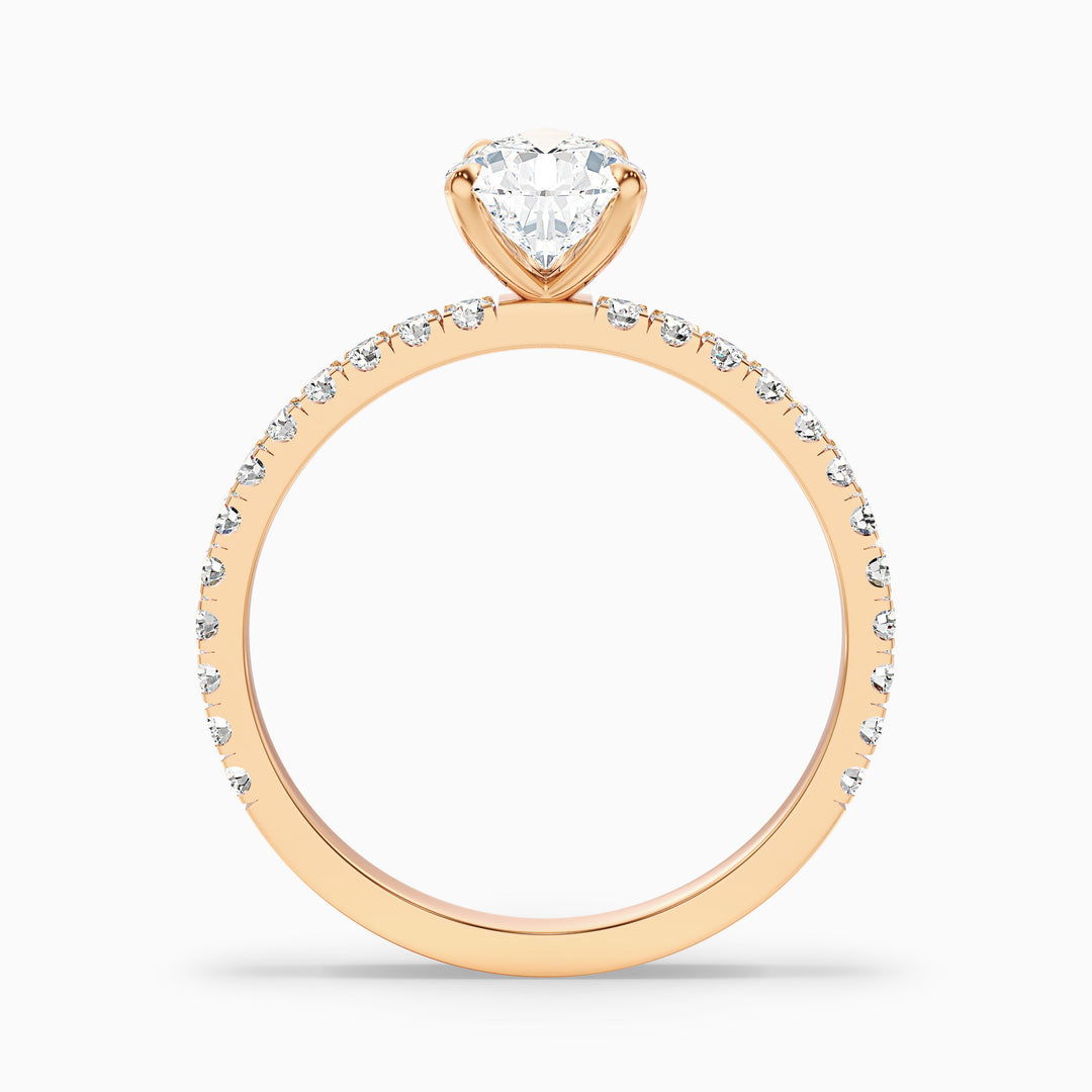Edward Pear Cut Side Stone Pave Lab Grown Diamond Ring