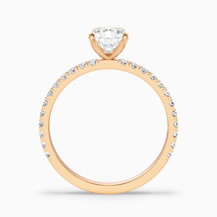 Edward Pear Cut Side Stone Pave Lab Grown Diamond Ring