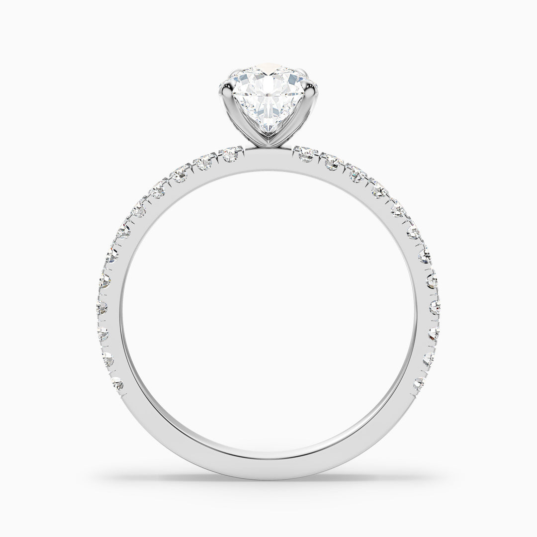 Edward Pear Cut Side Stone Pave Lab Grown Diamond Ring