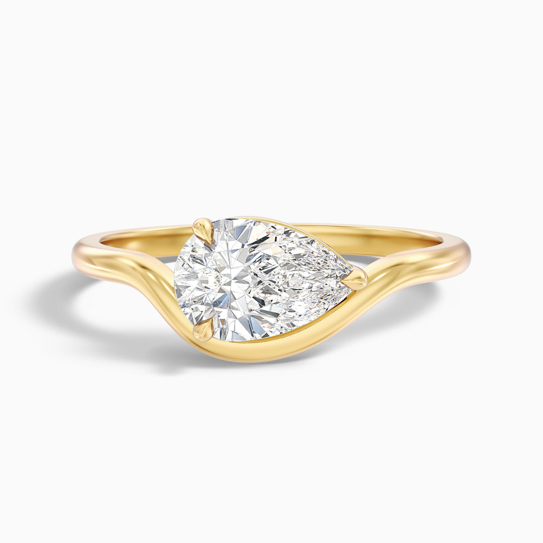 Erendil Pear Cut East West Lab Grown Diamond Ring