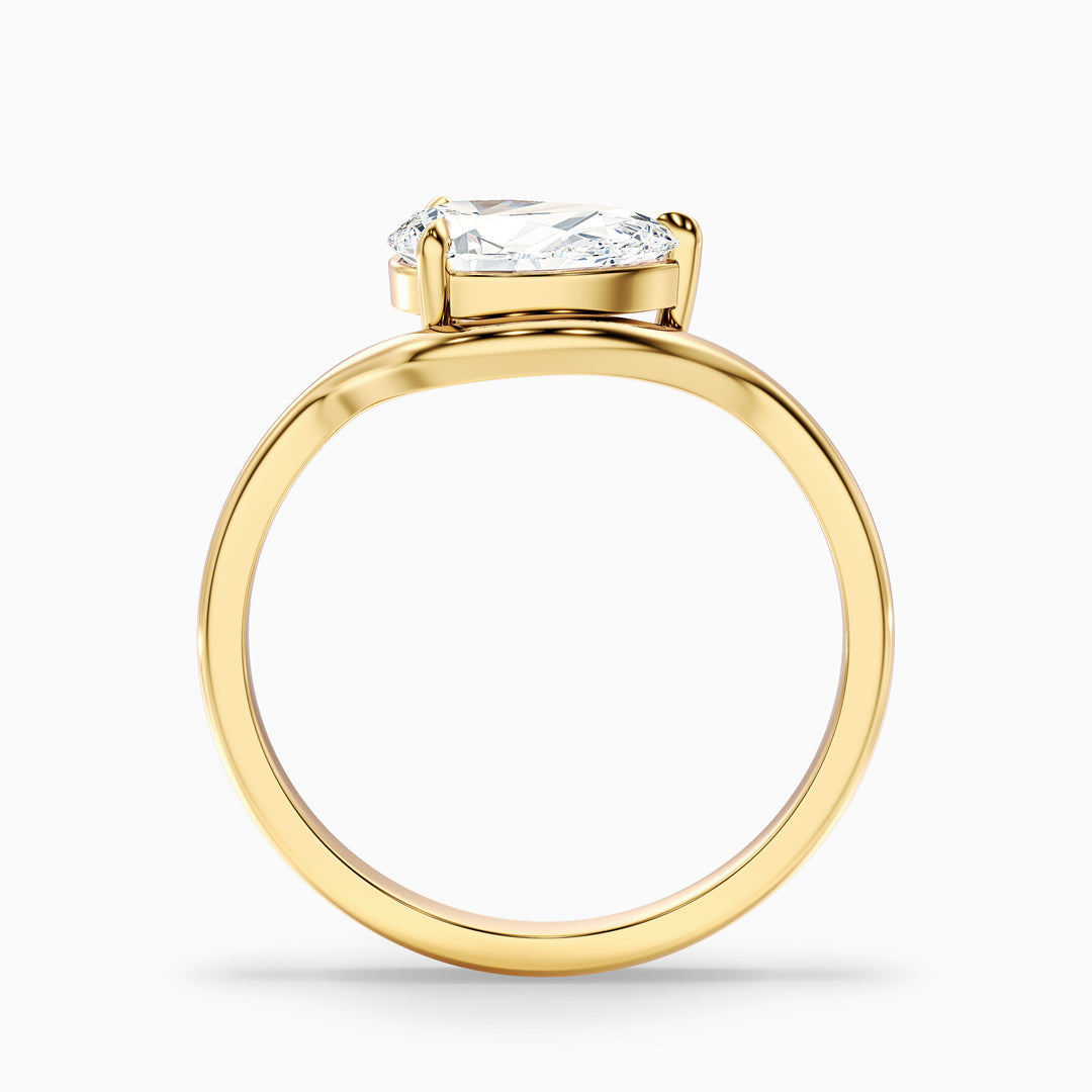 Erendil Pear Cut East West Lab Grown Diamond Ring