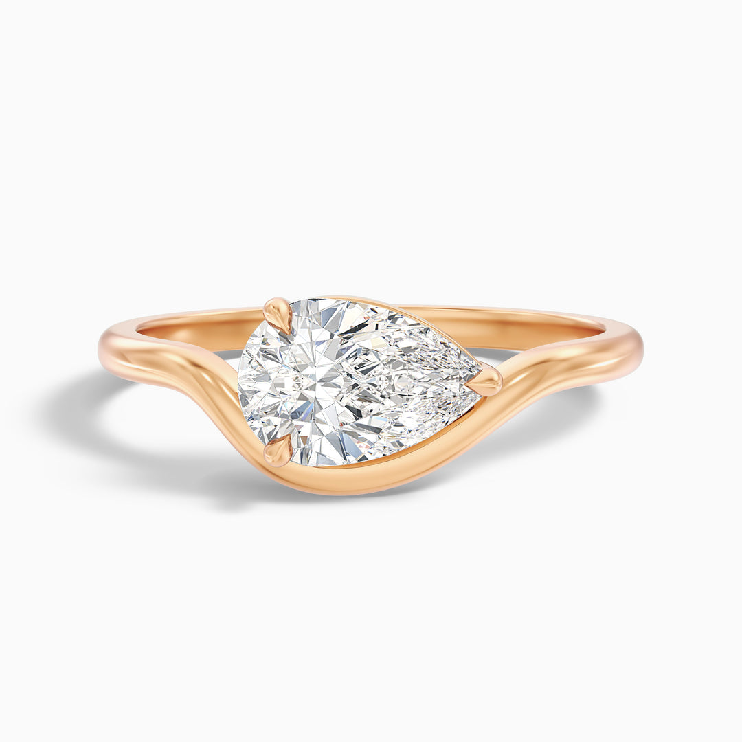 Erendil Pear Cut East West Lab Grown Diamond Ring