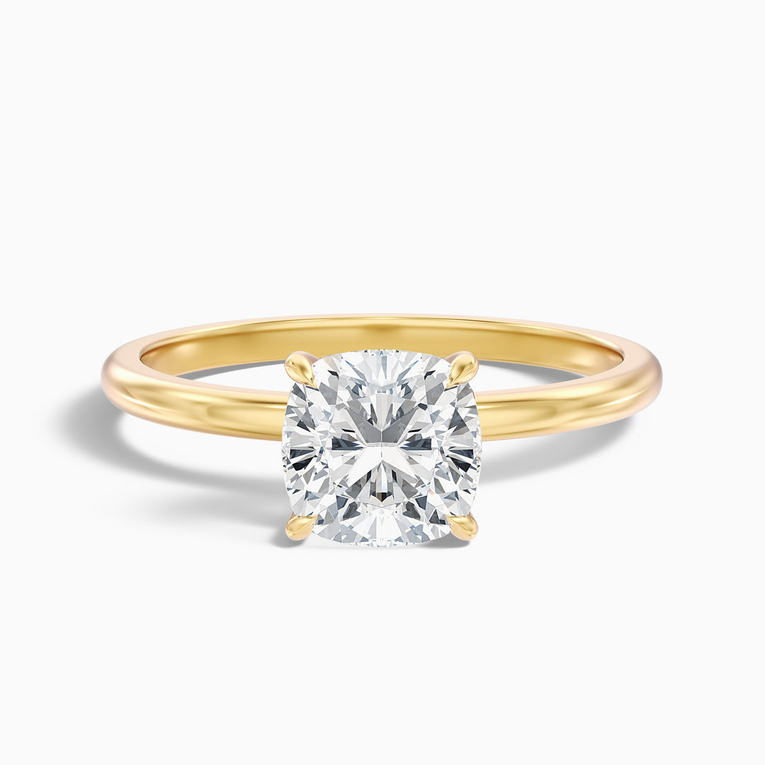 Laila Cushion Cut Hidden Halo Lab Grown Diamond Ring