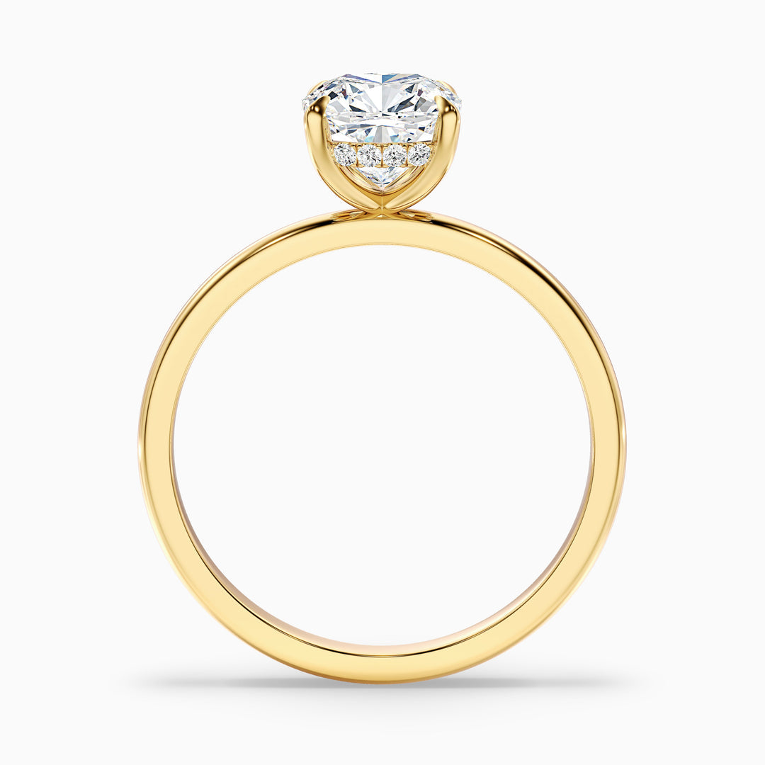 Laila Cushion Cut Hidden Halo Lab Grown Diamond Ring