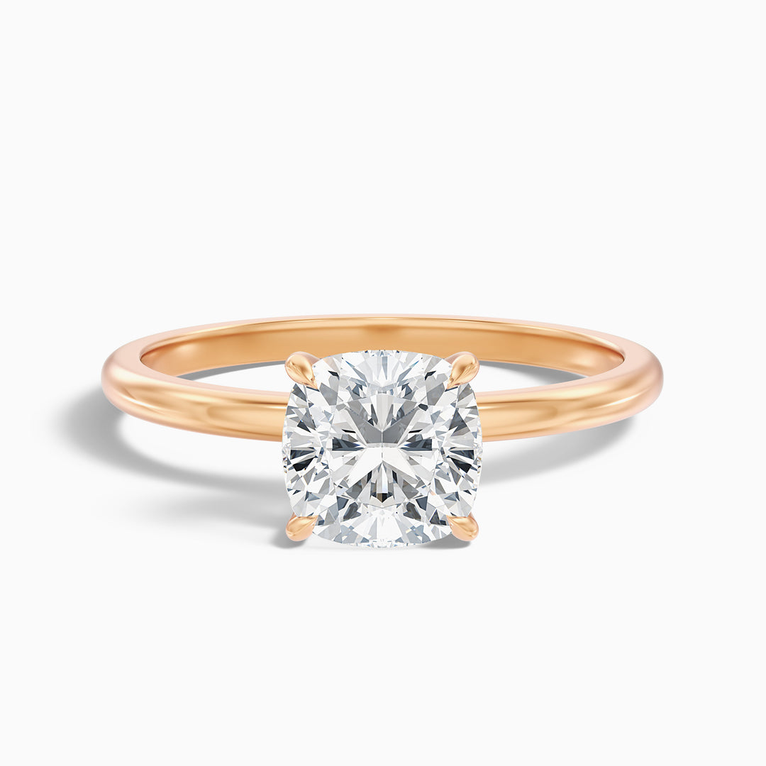 Laila Cushion Cut Hidden Halo Lab Grown Diamond Ring