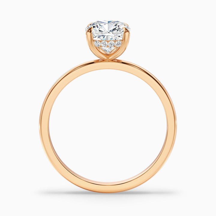 Laila Cushion Cut Hidden Halo Lab Grown Diamond Ring