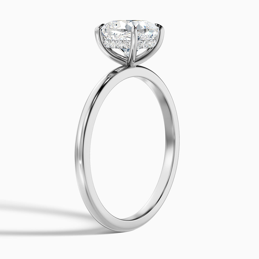Laila Cushion Cut Hidden Halo Lab Grown Diamond Ring