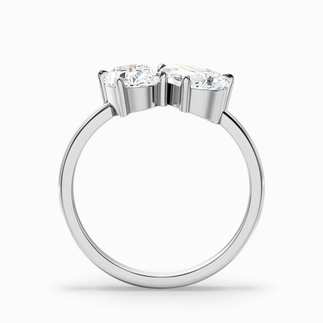Dorian Toi Et Moi Ring With Oval and Pear Two Stone Lab Grown Diamond