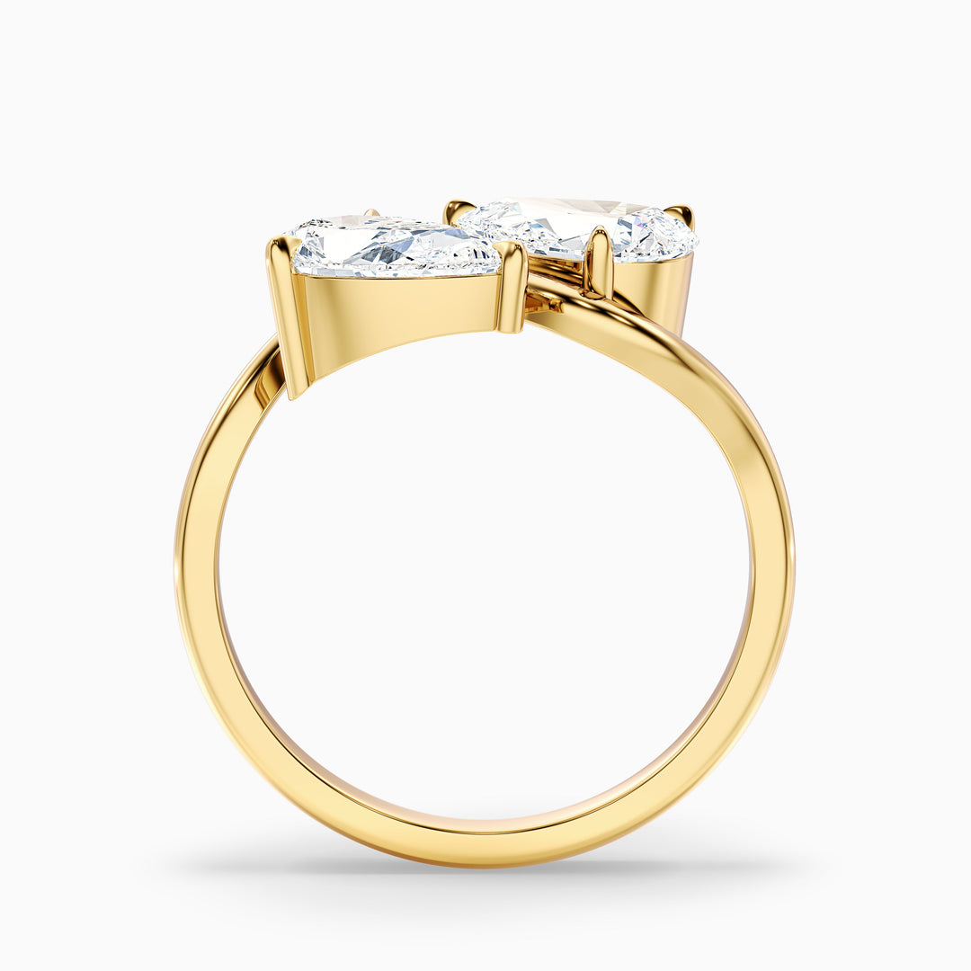 Ashwin Toi Et Moi Ring With Both Pear Two Stone Lab Grown Diamond