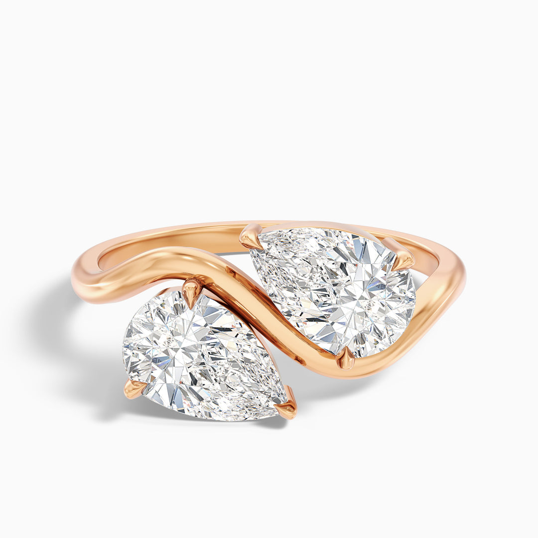Ashwin Toi Et Moi Ring With Both Pear Two Stone Lab Grown Diamond
