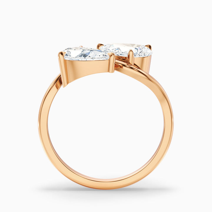 Ashwin Toi Et Moi Ring With Both Pear Two Stone Lab Grown Diamond