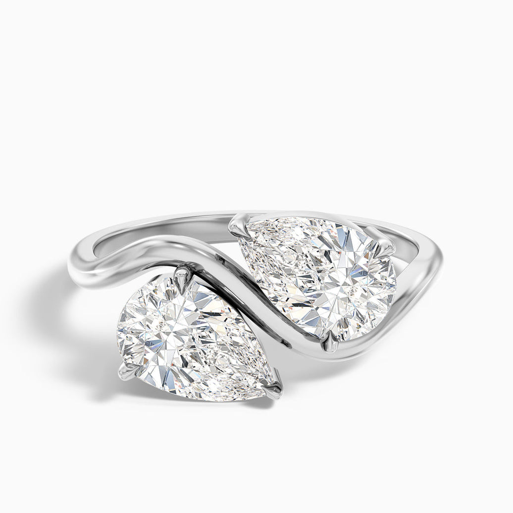 Ashwin Toi Et Moi Ring With Both Pear Two Stone Lab Grown Diamond