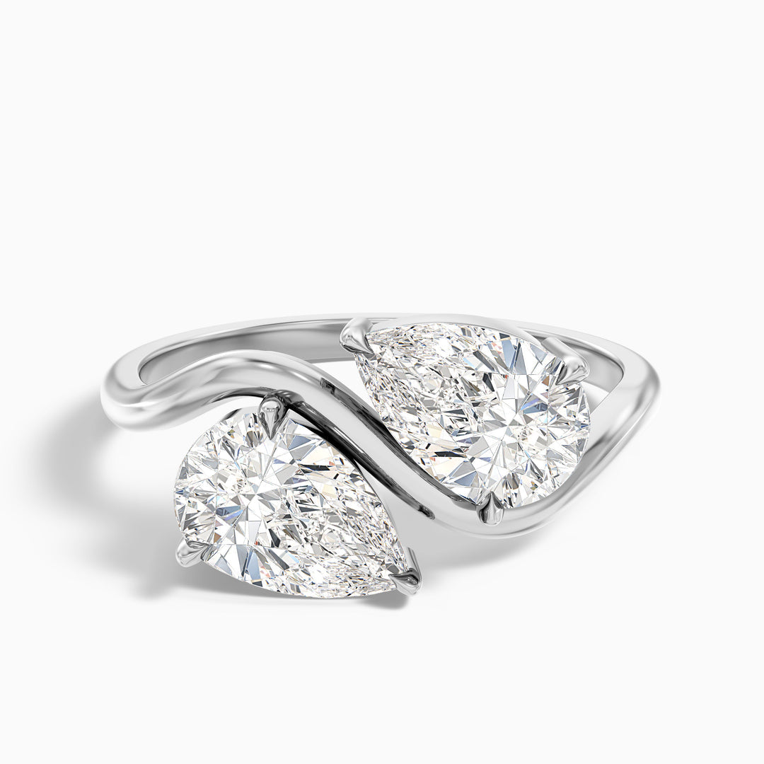 Ashwin Toi Et Moi Ring With Both Pear Two Stone Lab Grown Diamond