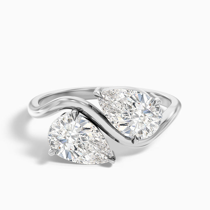Ashwin Toi Et Moi Ring With Both Pear Two Stone Lab Grown Diamond