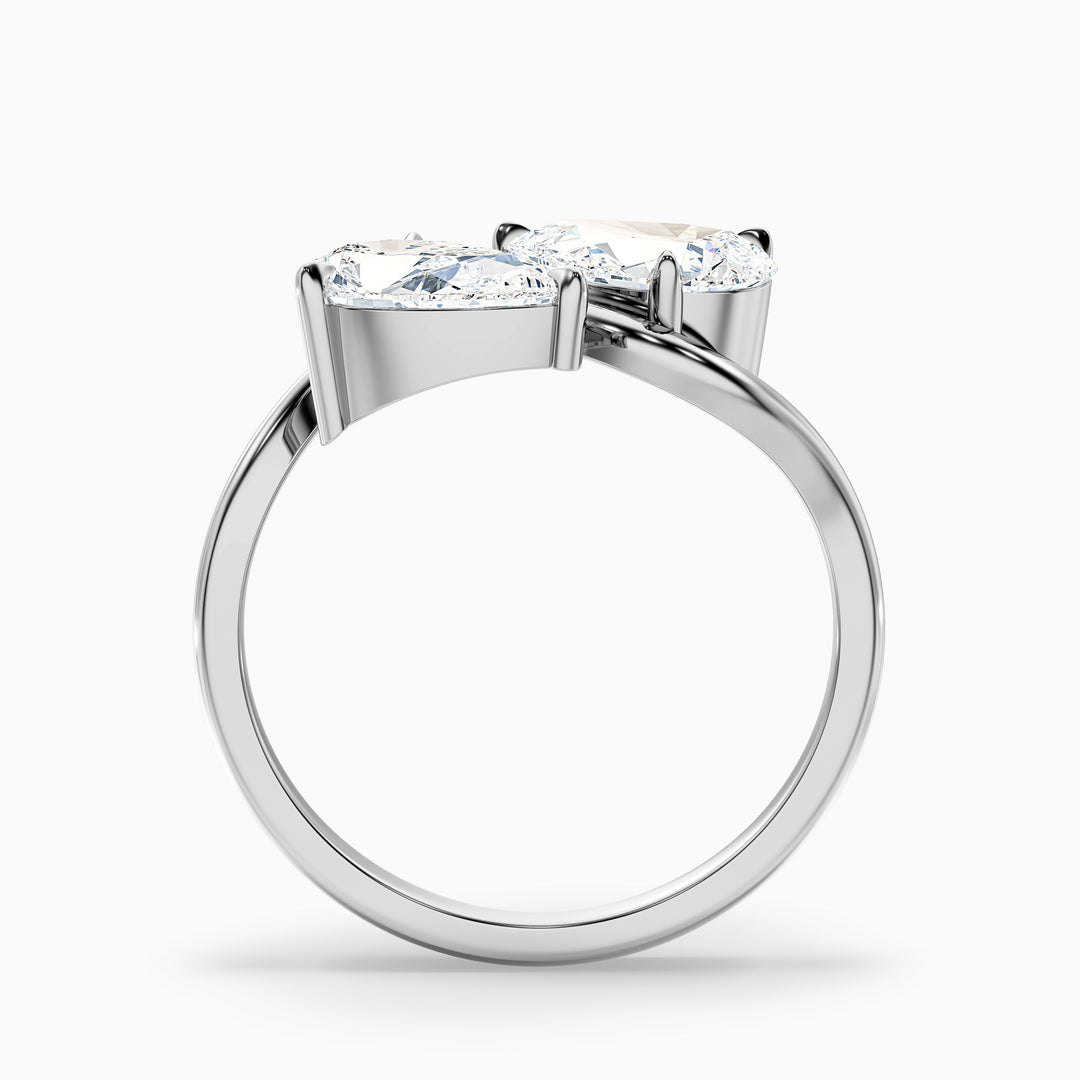 Ashwin Toi Et Moi Ring With Both Pear Two Stone Lab Grown Diamond
